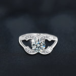 S925 Sterling Silver Moissanite Pairs of C Ring