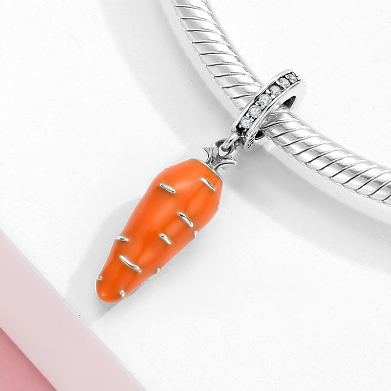 S925 Sterling Silver Carrot Pendant