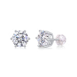 S925 Silver "Serene Moments" Moissanite Stud Earrings