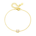 S925 Sterling Silver Daily Basic Single Diamond Bracelet