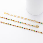 Dopamine Colored Zirconium Necklace in 925 Sterling Silver