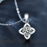 S925 Sterling Silver Moissanite Clover Pendant Necklace