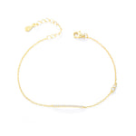 S925 Sterling Silver Simple Zircon Inlaid Bracelet