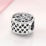 S925 Sterling Silver Loving Heart Hollow Zircon Jeweled Pendant
