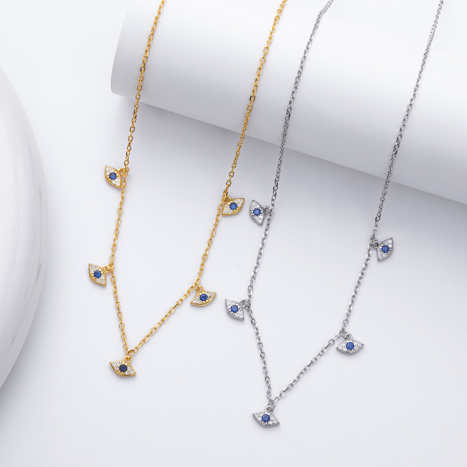 S925 Sterling Silver Fashion Evil Eye Necklace