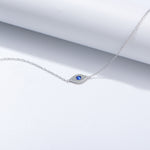S925 Sterling Silver Devil's Eye Micro Inlaid Zircon Bracelet and Anklet Set