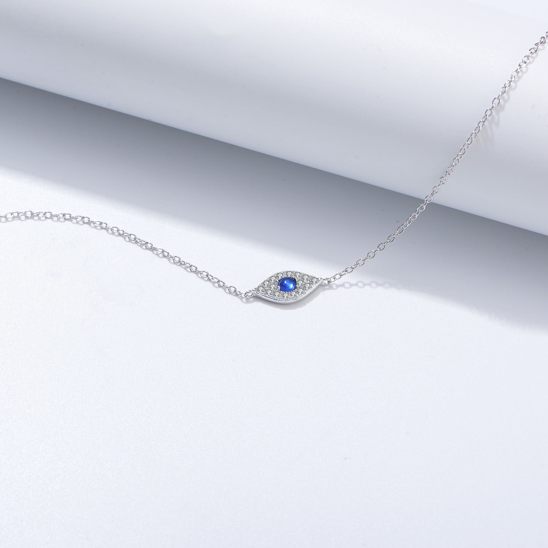 S925 Sterling Silver Devil's Eye Micro Inlaid Zircon Bracelet and Anklet Set