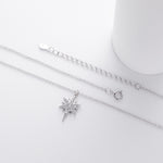 S925 Sterling Silver Zircon Star Necklace
