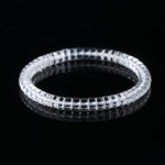 Natural White Crystal Bracelet – Flawless Clarity, Straight-Cut Tablet Beads