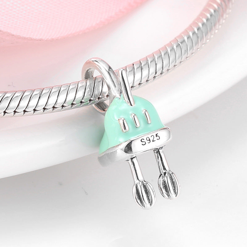 S925 Sterling Silver Cartoon Eggbeater Pendant