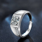 S925 Sterling Silver Moissanite Forever Together Promise Ring