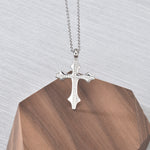 S925 Sterling Silver Cross Moissanite Pendant Necklace