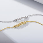 S925 Sterling Silver Zircon Letter Mama Bracelet