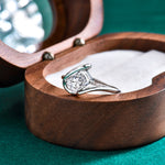 S925 Sterling Silver Linear Square Moissanite Ring