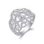 S925 Sterling Silver Ring with Moissanite