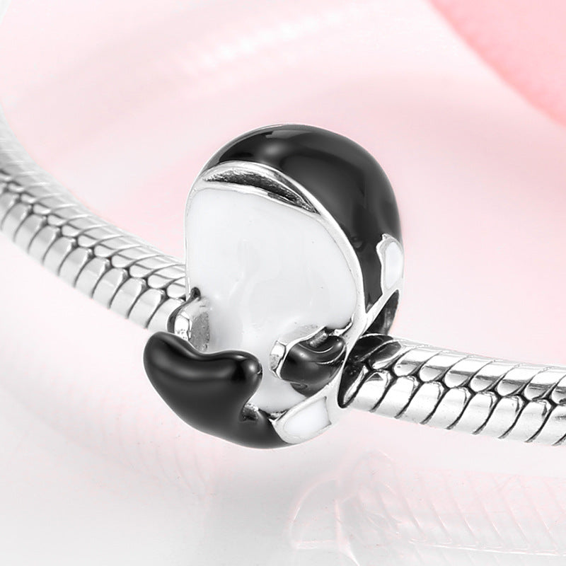 S925 Sterling Silver Orca Bead Pendant