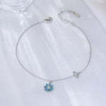 S925 Sterling Silver Little Daisy Anklet