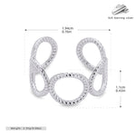 Stylish and unique braided band ring in S925 sterling silver