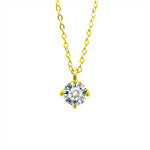 S925 Sterling Silver Moissanite Classic Four-Claw Necklace