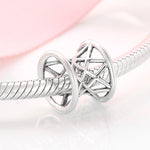 S925 Sterling Silver Geometric Hollow Bead Pendant