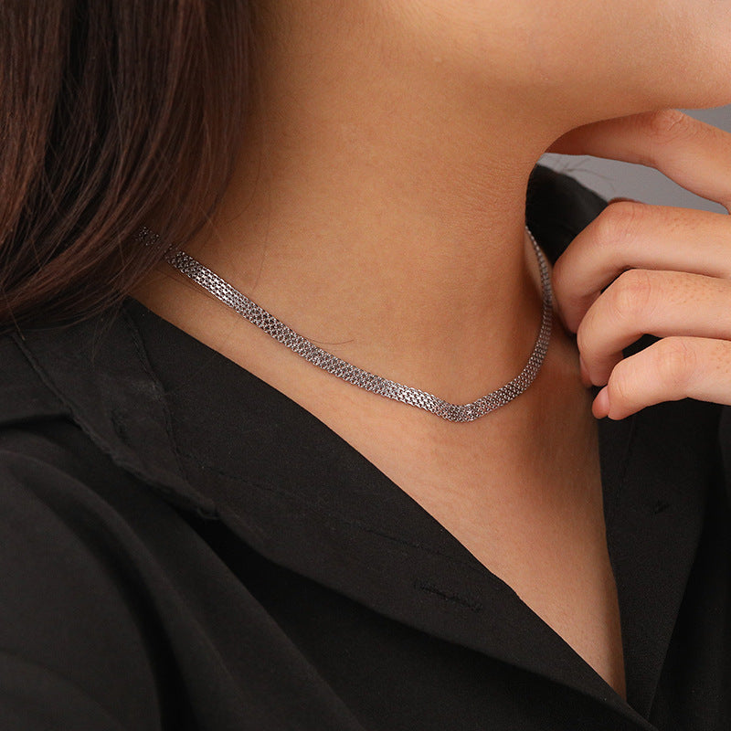 S925 Sterling Silver Openwork Necklace