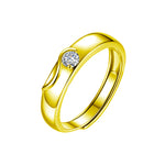 925 Sterling Silver Moissanite Angel Wing Couple Ring