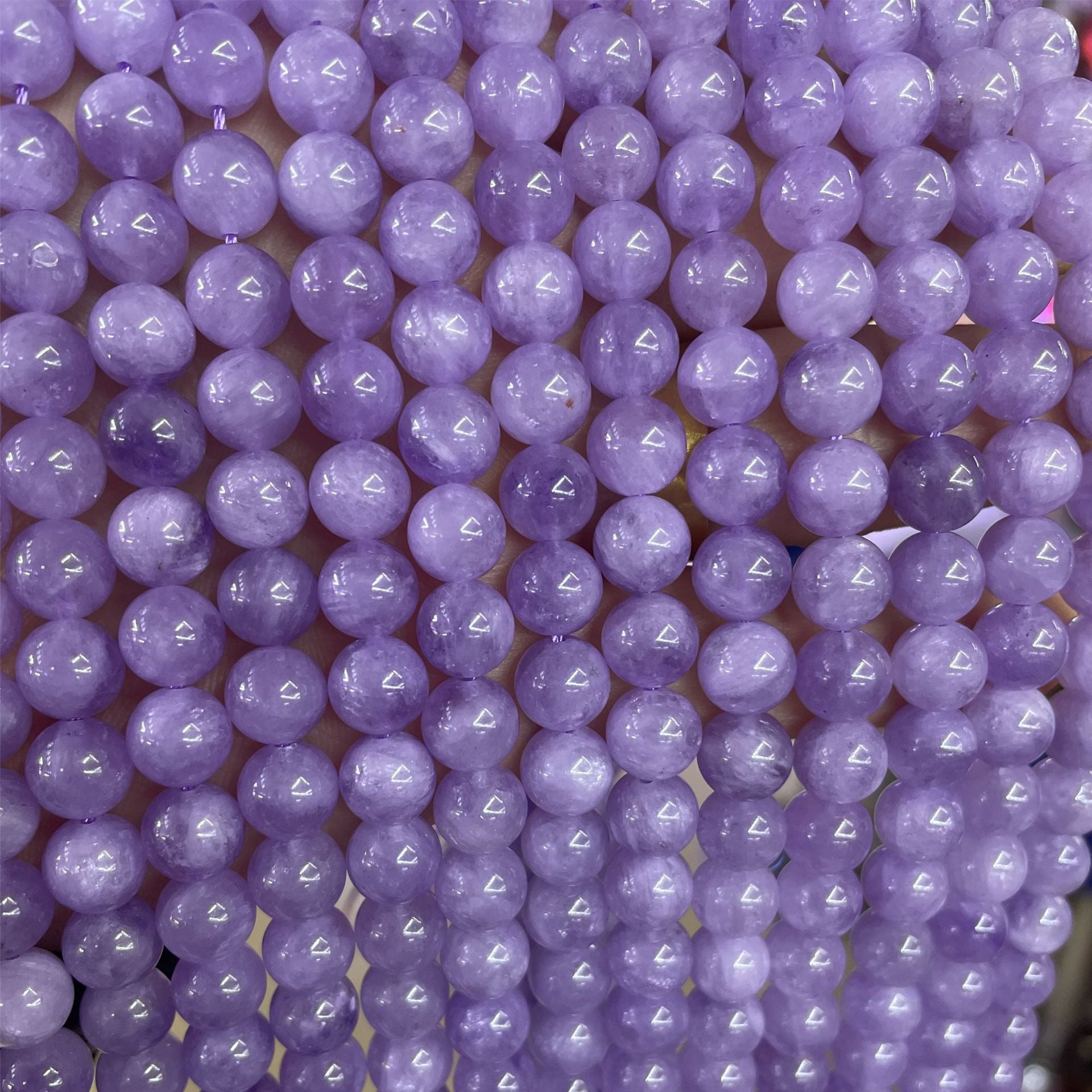 Round Amethyst Beads with Straight Holes for DIY Jewelry Making