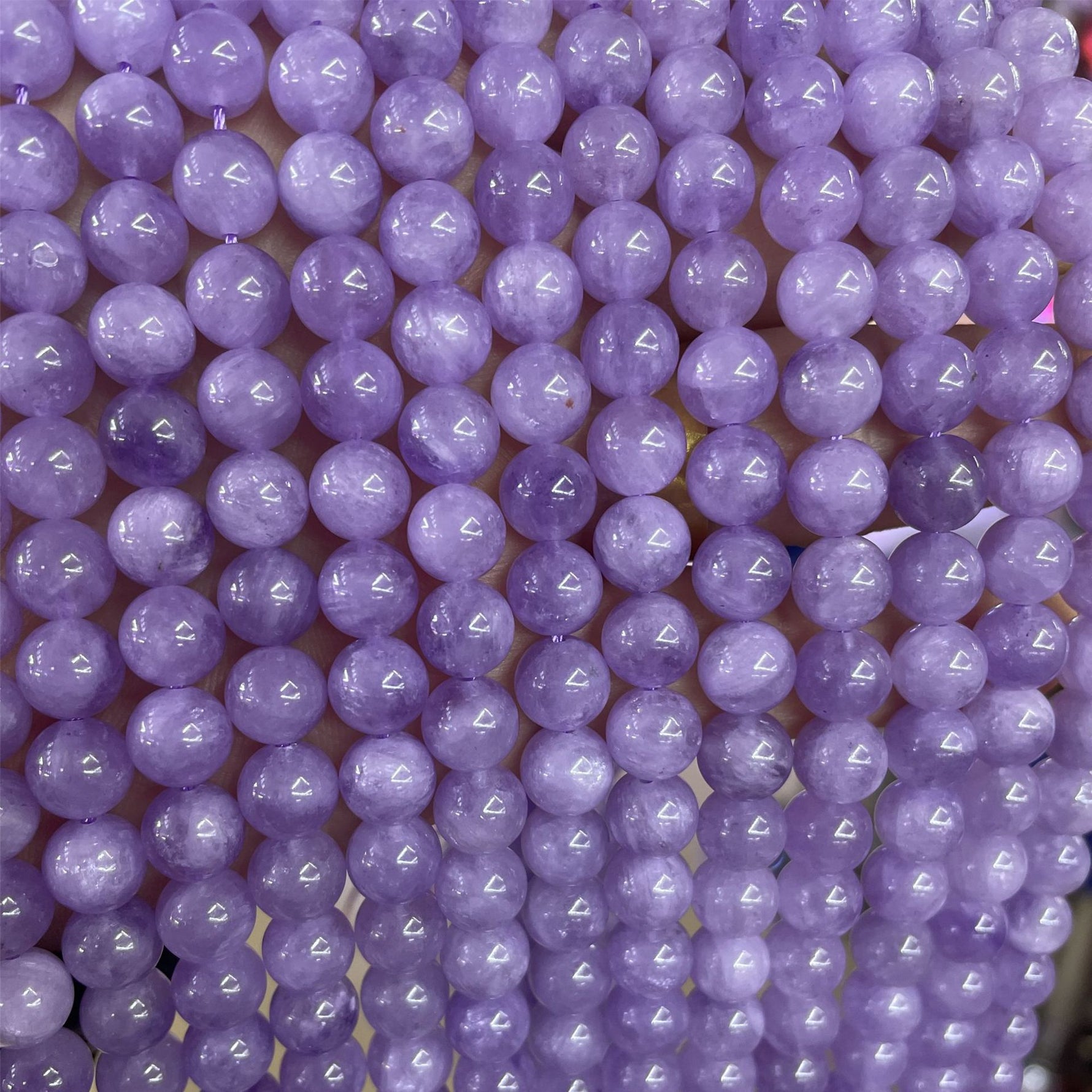 Round Amethyst Beads with Straight Holes for DIY Jewelry Making