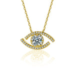 S925 Sterling Silver Moissanite Devil's Eye Pendant Necklace