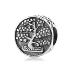 S925 Sterling Silver Potted Plant Bead Pendant