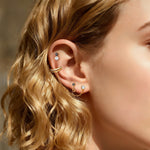 S925 Sterling Silver Zircon Five-Pointed Star Earrings(Single unit)