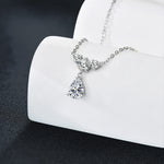 S925 Sterling Silver Moissanite Tassel Water Drop Necklace