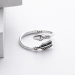 S925 Sterling Silver Sexy Minimalist Ring with Adjustable Opening
