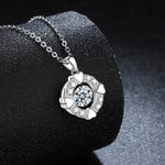 S925 Sterling Silver Moissanite Simple Heart Necklace