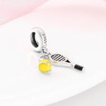 S925 Sterling Silver Tennis Rackets Pendant