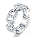 S925 Sterling Silver Hip-Hop Style Moissanite Ring