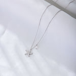 S925 Sterling Silver Zircon Inlaid Starfish Five-Pointed Star Pearl Necklace