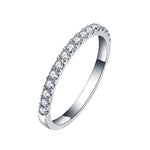 S925 Sterling Silver Moissanite Stackable Ring
