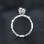S925 Sterling Silver Oval Moissanite Ring