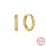925 Sterling Silver Star Hoop Earrings