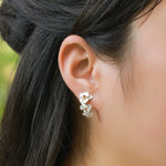 S925 Sterling Silver Vintage Orchid Earrings