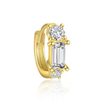 S925 Sterling Silver Earrings with High-Sparkle Zirconia(Single unit)