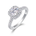 S925 Silver "Square Sugar" Moissanite Ring