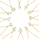 S925 Sterling Silver Zircon Zodiac Pendant