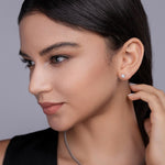S925 Silver Moissanite Heart-Shaped Four-Prong Stud Earrings
