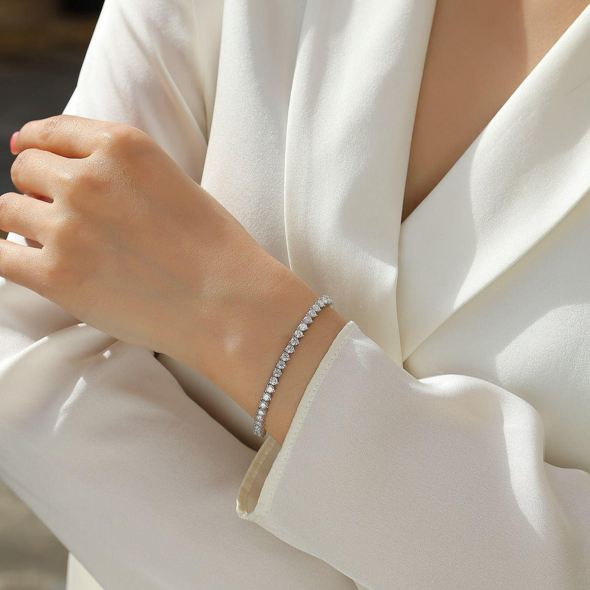 S925 Sterling Silver Moissanite Bracelet