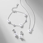 S925 Sterling Silver Four-Leaf Clover Jade Bracelet