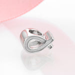 S925 Sterling Silver White Ribbon String Pendant