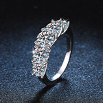 S925 Sterling Silver Five Stone Moissanite Ring