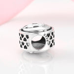 S925 Sterling Silver Football Beaded Pendant